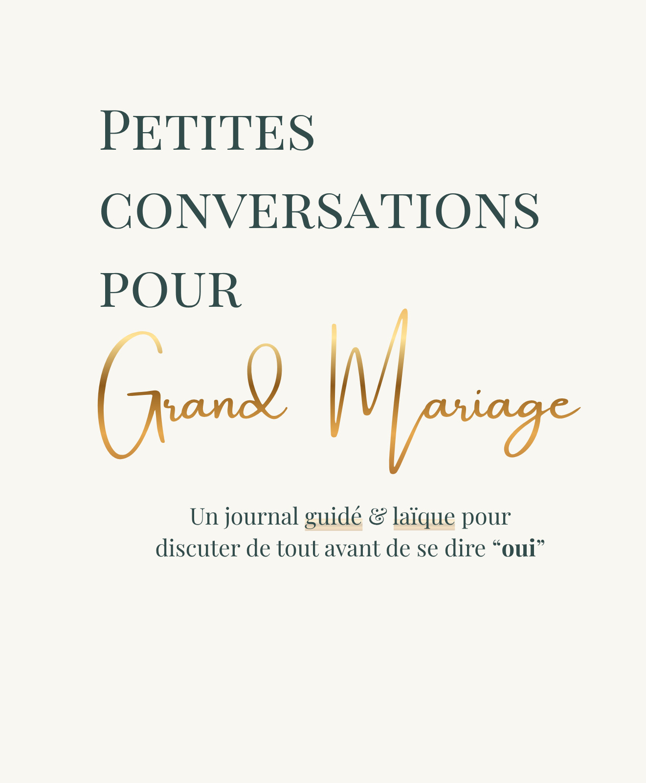 Couverture du livre de préparation au mariage Petites Conversations pour Grand Mariage